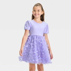 NWT Wicked Girls Size Large Lavender Glinda Paul Tazewell Tulle Butterfly Dress